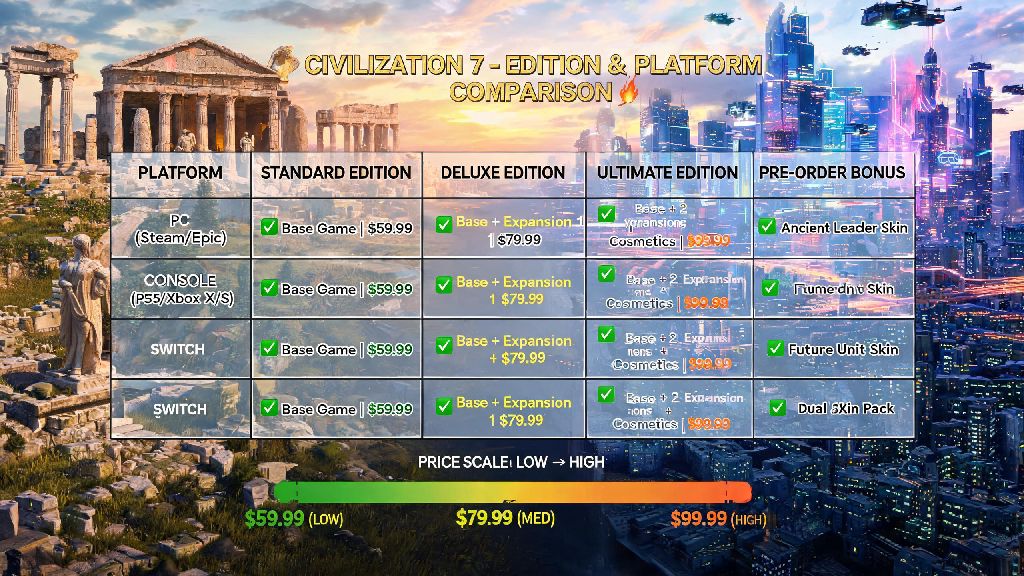 Civilization 7 Pricing 2026 Guide: Editions, Costs and Where to Find Best Deals